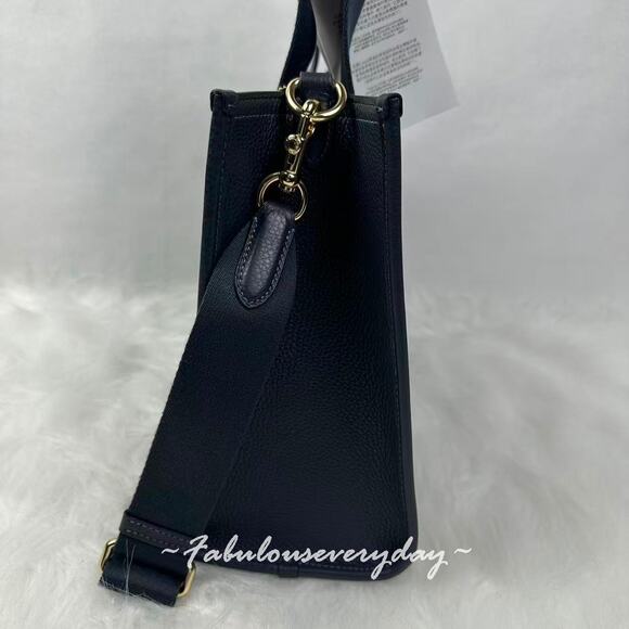 Coach Smith Tote Bag Crossbody In Signature Jacquard CY367 Midnight Navy NWT - Picture 3 of 7